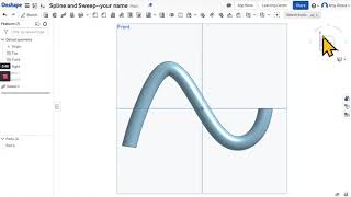 Onshape Spline and Sweep