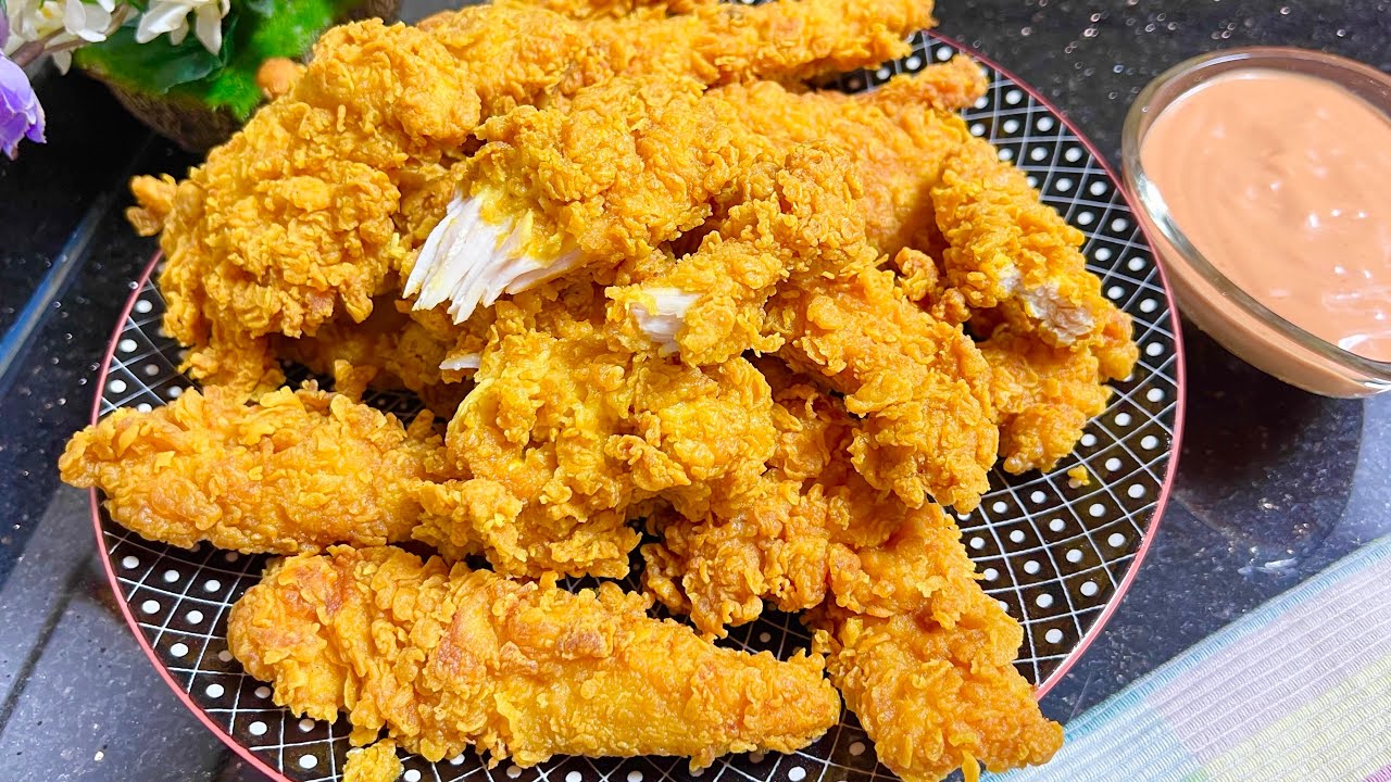 سر ستربس دجاج كنتاكي وسر القرمشة الرهيبة واتحدى بيها المطاعم والشركات