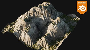 Blender 4.4 - Hydraulic Erosion Simulation