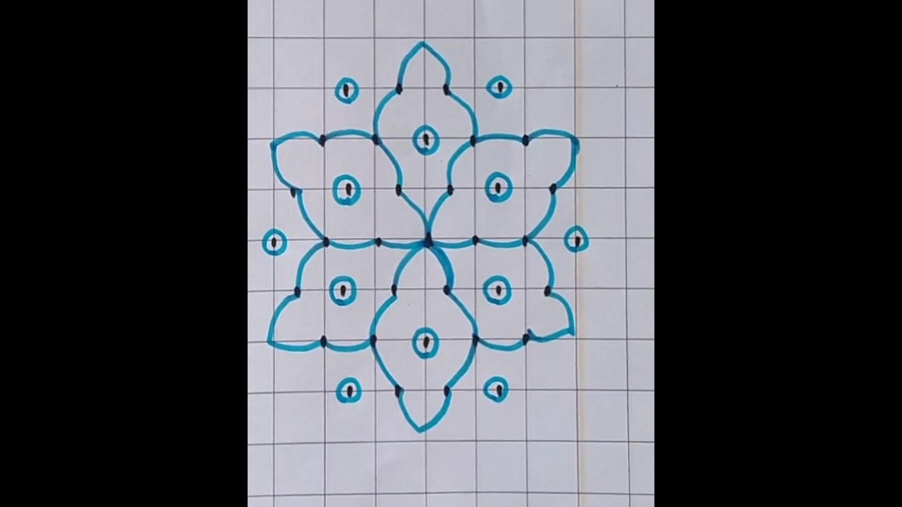 Margali special rangoli design/Freehand rangoli design 