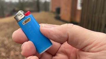 How To Make Fire With A Crushed Empty Mini BIC