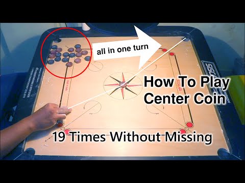 How to play Center Coin in Carrom Board | 19 coin Pocketing Without Missing |