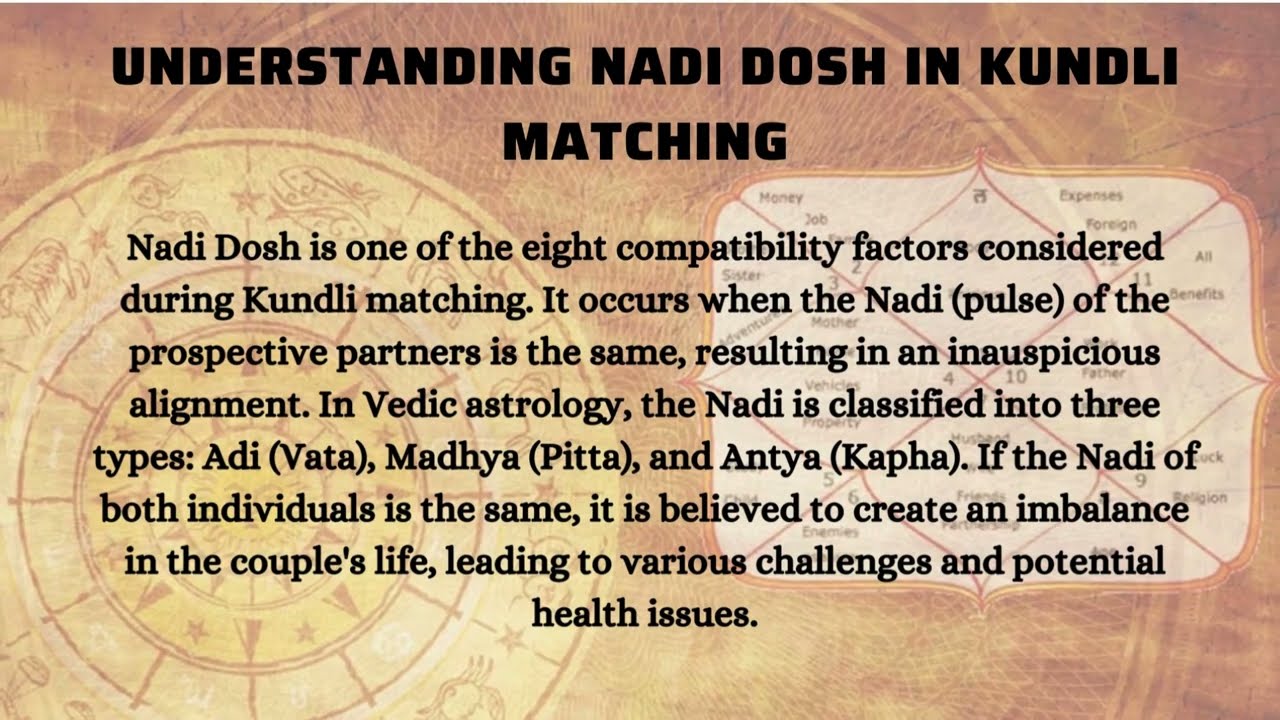 Understanding Nadi Dosh in Kundli Matching | indianastrology