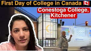 First Day of College in Canada 🇨🇦 || કૅનેડા માં કોલેજ નો પેહલા દિવસ || Conestoga College Kitchener