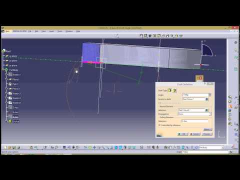 Curso Catia  Clase 9  Parte 1  Draft Angle Plano Referencia como Neutral Element