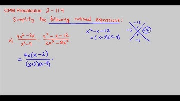 CPM Precalculus 2-114 - Simplifying rational expressions