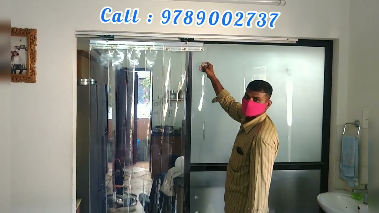 Athens Transparent PVC Strip Curtains Sliding door Chennai Tamil Nadu. Air Curtains Chennai