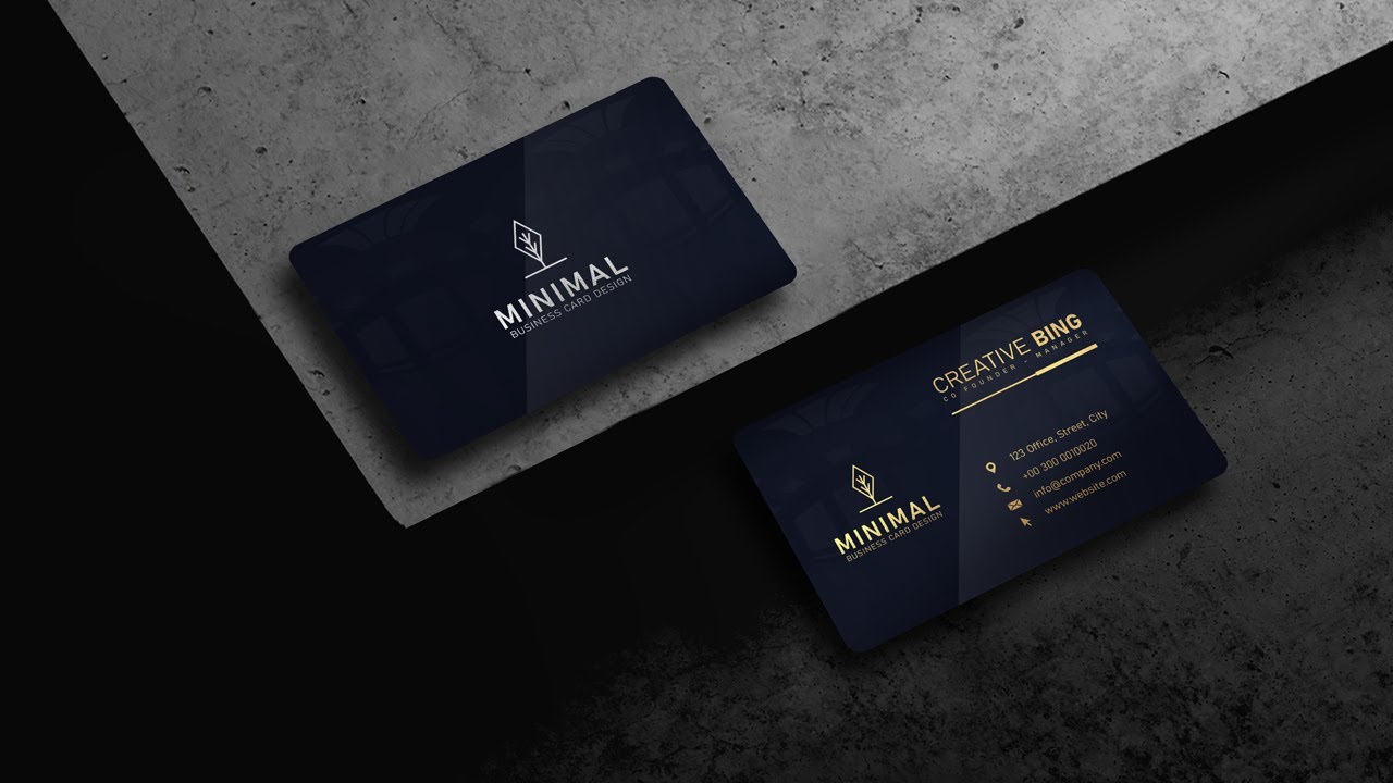 Gold & Silver Foil Business Card Mock Up | Free PSD Mockup Design