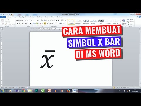 Cara Membuat Simbol X Bar di Microsoft Word