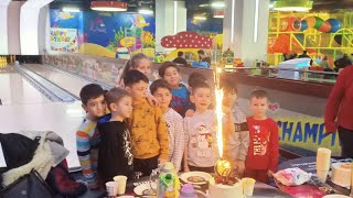 Отмечаем день рождения сына 7 лет 🎁✨в боулинге