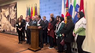 Palestinian Americans tell the story of the victims in Gaza - Media Stakeout | Security Council | UN