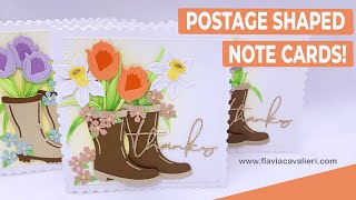 Postage Shaped Note Cards