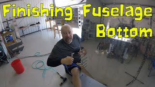 RV-10 Fuselage - 012 - Slosh Sealing Tanks, Finishing bottom of fuselage