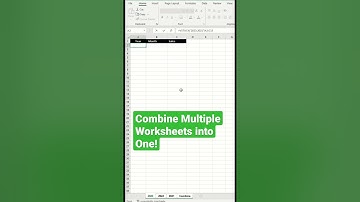 Excel Tips! Combine multiple Worksheet into One in just FEW SECONDS.