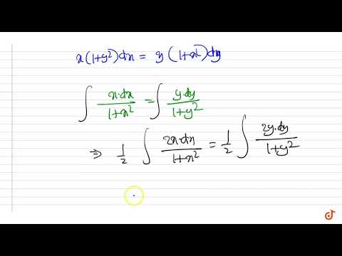 `x(1+y^2)dx-y(1+x^2) dy=0`