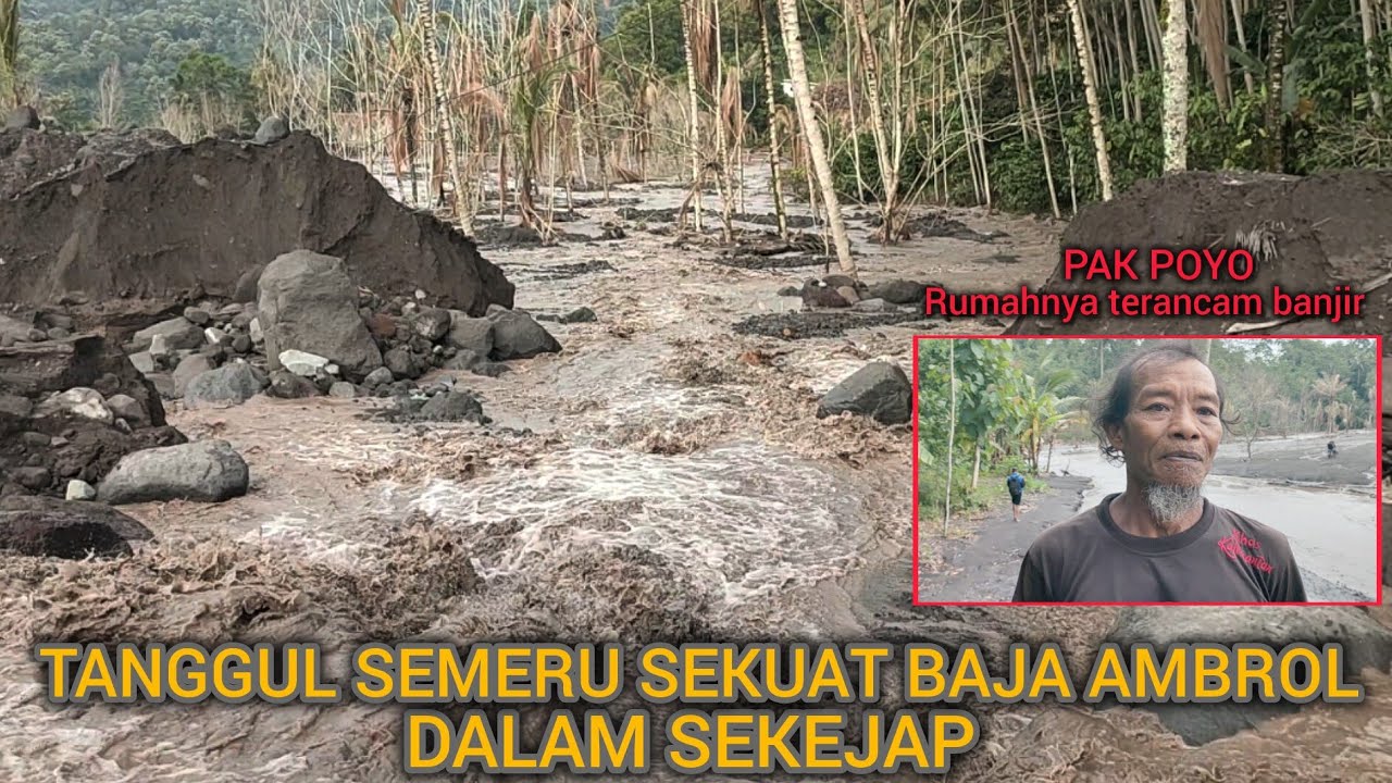 Tak Nyangka.!!! Tanggul Semeru Sekuat Baja AMBROL Dalam Sekejap Banjir Kepemukiman Rumah Warga