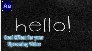 Handwriting text effect on a Chalkboard ||  Writing on a Chalkboard effect in Adobe After Effect