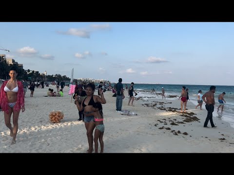 Playa Del Carmen Beach Mexico - Centro Beach Walk 🇲🇽