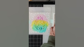 🐣 Beautiful Ink Blending over a Stencil #shorts #art #diy 🐣