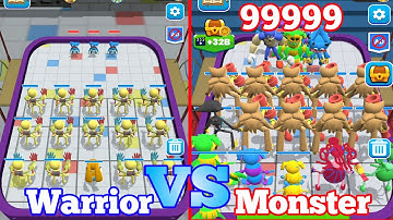 Warrior Levels Merge Master Blue Monster - Part 8 Max Level Android Gameplay