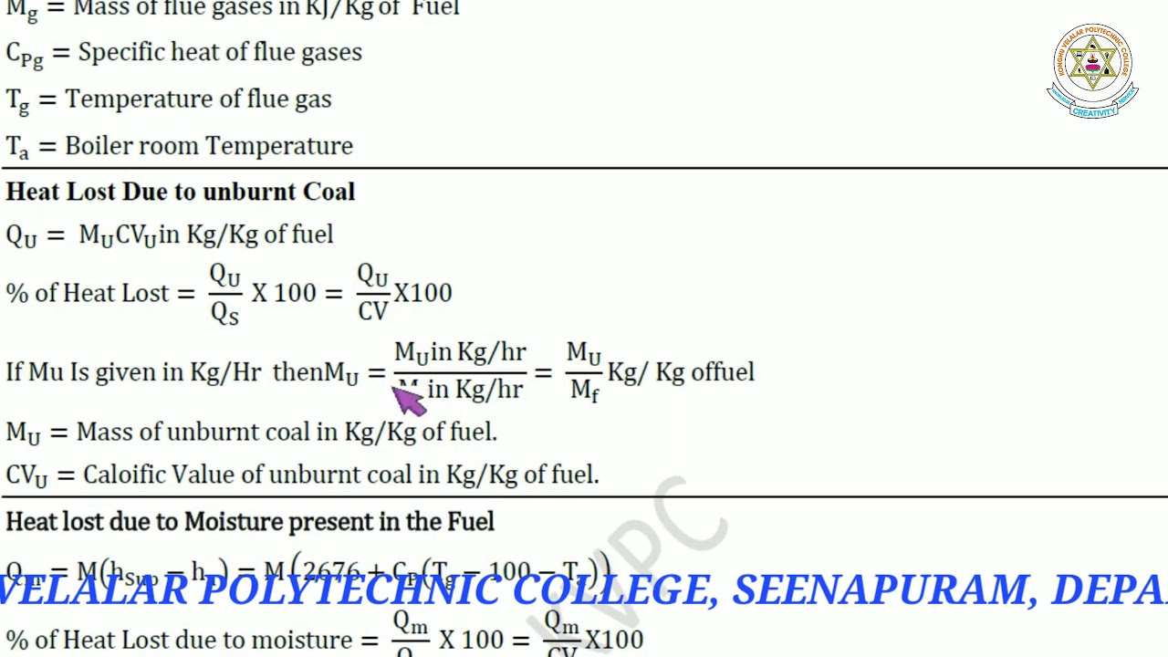 Heat Balance Sheet in Tamil, Diploma mechanical engineering KVPC