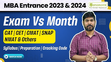 MBA Entrance 2023 -2024 - Exam Vs Month | CAT | CET | CMAT | SNAP | NMAT | Others | Cracking Code