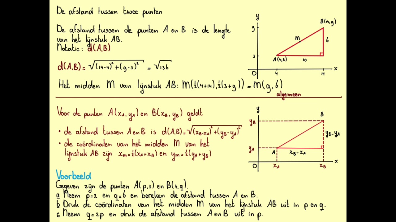 De afstand tussen twee punten_Havo-B_H7.2A - YouTube