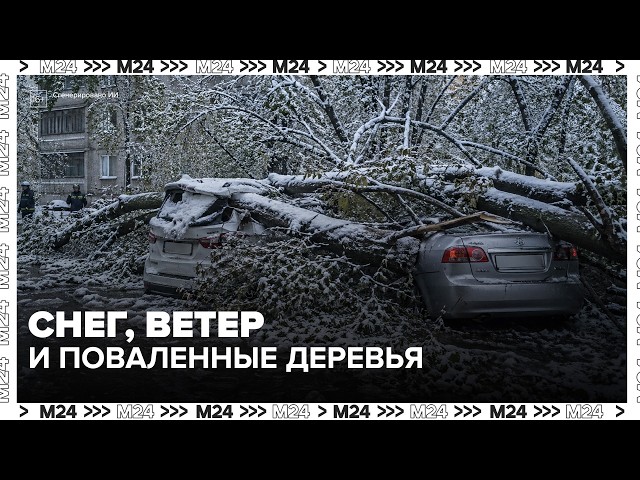 Снег, ветер и поваленные деревья: Москва переживает апрельскую непогоду
