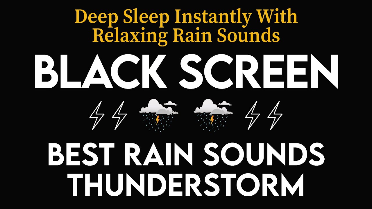 Deep Sleep Instantly With Heavy Rain & Thunder・Rain Sounds for Sleeping ...