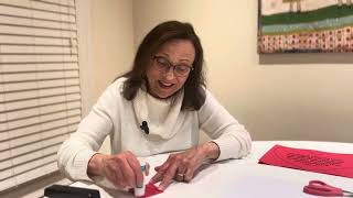 Instructions on how to prepare a paper heart for the Torn and Restored Heart Illusion