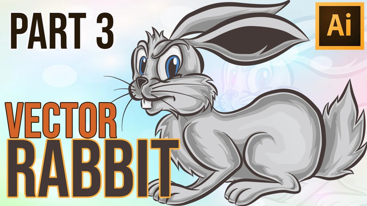 Adobe Illustrator Tutorial | How to Draw Rabbit Annoyed (Coloring ...
