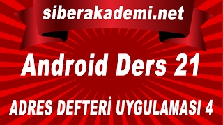 Android Dersleri 21 – Adres Defteri Uygulaması 4