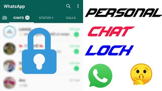 Lock Only Personal WhatsApp Chat | WhatsApp Chat Lock | WhatsApp New Trick 2019 screenshot 4