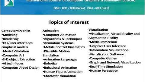 International Journal of Computer Graphics & Animation (IJCGA)