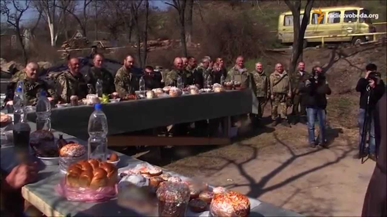 ukraine army insignia (ENG SUB) Easter celebration at Ukrainian military base in Mariupol