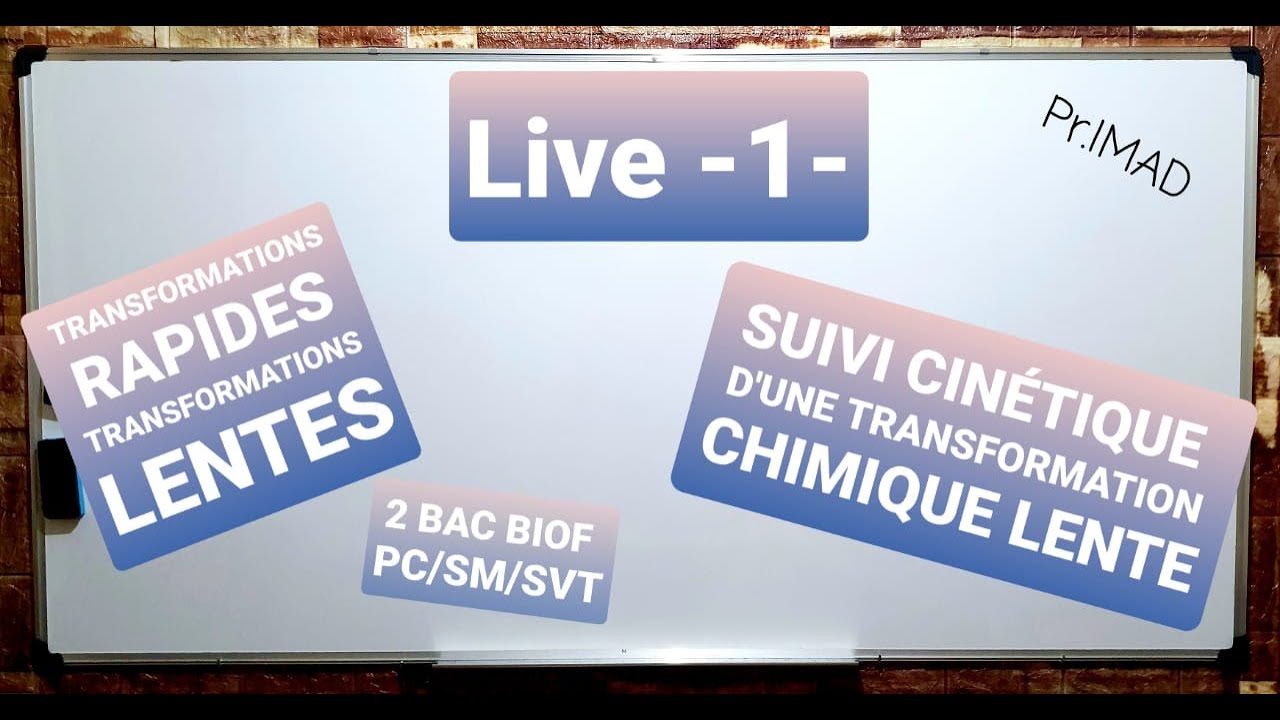 live -1- '' TRANSFORMATIONS RAPIDES ET LENTES - SUIVI CINETIQUE D'UNE TRANSFORMATION CHIMIQUE ''