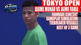 TOKYO OPEN 🇯🇵 | Jaume Munar vs Jaime Faria | Tennis Gameplay Simulation | Tiebreaker Visuals