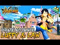 Pirate alliance luffy  law gameplay on ss league  one piece bounty rush  opbr