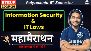 Information Security & IT Laws | One Shot Marathon | Part-1 |  Revision with Important Topics