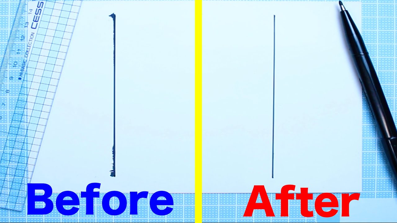 定規の線がにじまない方法/doesn't blur the ruled lines/インクが紙に