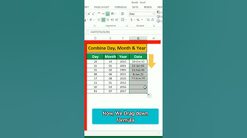 How to Combine Day, Month and Year to Make Date In Excel