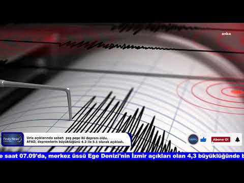 DEPREM Urla açıklarında  peş peşe iki deprem oldu  AFAD depremlerin büyüklüğünü 4 3 ile 5 1