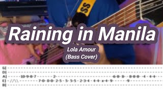 Video thumbnail of "Raining in Manila |©Lola Amour |【Bass Cover】with TABS"