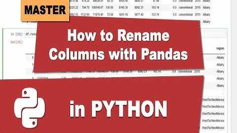 How to Rename Columns in Python Pandas DataFrame