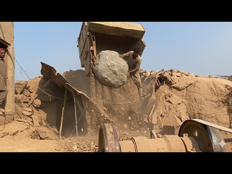 "Huge Rocks Crushing Process. Super Satisfying Stone Crushing Process by Jaw Crusher #rockcrusher"