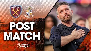 Rob Edwards on the 3-1 loss at West Ham | Post-Match