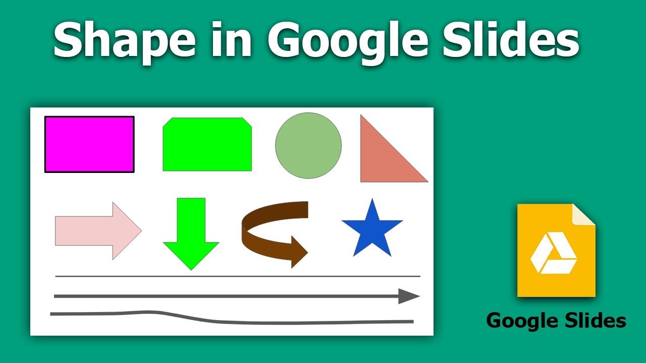 Ho to make Google Slides. Make a Slide with a Shape means. Import shapes