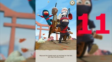 Clumsy Ninja - Gameplay Walkthrough Part 11 - Level 13-14 | BuddyFun