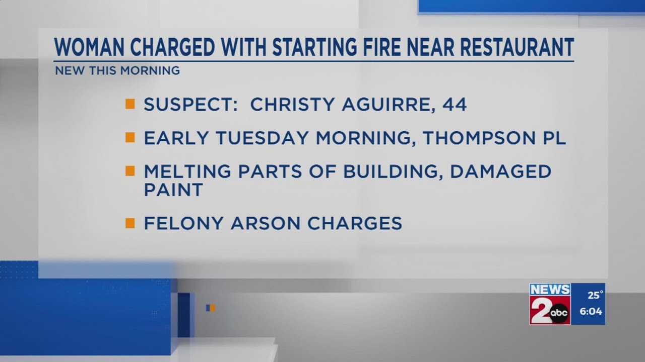 Woman charged with starting fire near restaurant - YouTube