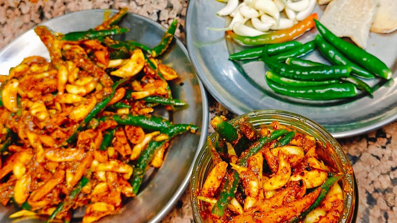 लहसुन हरी मिर्च अदरक का सबसे आसान अचार | Green chilli Garlic and Ginger Pickle | sarkitchen28 